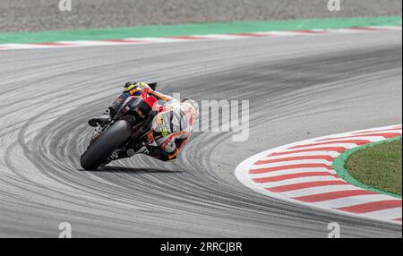 Barcelona, Spanien. 3. September 2023 Renntag. Moto GP Joan mir (36) des Repsol Honda Teams während der MotoGP Gran Premi Monster Energy de Catalunya. MotoGP 1-2-3 September 2023 auf dem Circuit de Barcelona-Catalunya in Barcelona, Spanien. Stockfoto