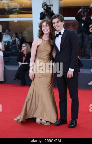 Lido Di Venezia, Italien. September 2023. Filippo Giulini und Laura Bertolino besuchen einen roten Teppich für den Film „Lubo“ beim 80. Internationalen Filmfestival von Venedig am 7. September 2023 in Venedig. © Foto: Cinzia Camela. Quelle: Live Media Publishing Group/Alamy Live News Stockfoto