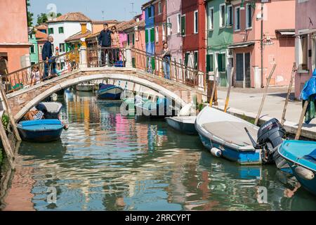 Auf der Insel Burano bei Venedig, Italien Stockfoto
