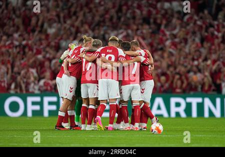 Parken, Kopenhagen, Dänemark. September 2023. Dänemark gegen San Marino, in Parken, Kopenhagen, Dänemark. Kim Price/CSM (Bild: © Kim Price/Cal Sport Media). Quelle: csm/Alamy Live News Stockfoto