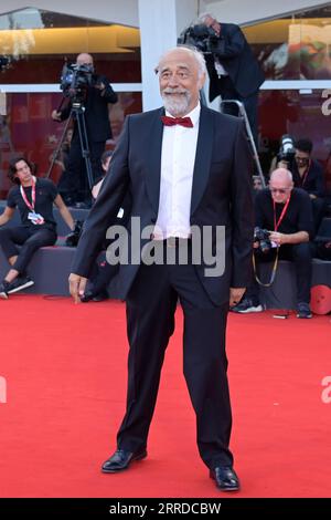 Venedig Lido, Italien. September 2023. Giorgio Diritti besucht den roten Teppich des Films Lubo beim Filmfestival Venedig 80 im Palazzo del Cinema. (Foto: Mario Cartelli/SOPA Images/SIPA USA) Credit: SIPA USA/Alamy Live News Stockfoto