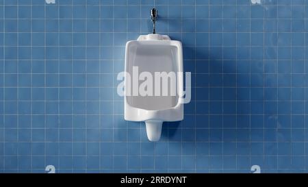 Öffentliche Toilette Männer Urinal Hintergründe, 3D-Rendering Stockfoto