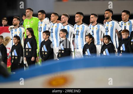 Buenos Aires, Argentinien. September 2023. BUENOS AIRES, ARGENTINIEN - SEPTEMBER 07: Lionel Messi und Argentinien während der ersten Qualifikationsrunde der FIFA Fussball-Weltmeisterschaft 2026 zwischen Argentinien und Ecuador im Estadio Mas Monumental Antonio Vespucio Liberti am 7. September 2023 in Buenos Aires, Argentinien. (Foto: Diego Halisz/SFSI) Credit: Sebo47/Alamy Live News Stockfoto