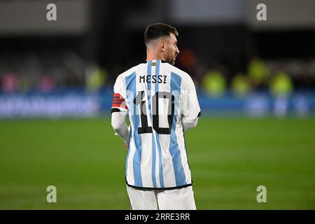 Buenos Aires, Argentinien. September 2023. BUENOS AIRES, ARGENTINIEN - SEPTEMBER 07: Lionel Messi von Argentinien während der ersten Qualifikationsrunde der FIFA-Weltmeisterschaft 2026 zwischen Argentinien und Ecuador im Estadio Mas Monumental Antonio Vespucio Liberti am 7. SEPTEMBER 2023 in Buenos Aires, Argentinien. (Foto: Diego Halisz/SFSI) Credit: Sebo47/Alamy Live News Stockfoto