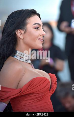 Venedig, Italien. September 2023. Georgina Rodriguez nimmt am Donnerstag, den 7. September 2023, am 80. Internationalen Filmfestival in Venedig, Italien, an einem Roten Teppich Teil. Foto von Rocco Spaziani/UPI Credit: UPI/Alamy Live News Stockfoto