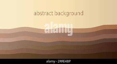 Abstrakter Vektorhintergrund wellige verzerrte Linien in schokoladenbeigen Brauntönen.EPS10 Stock Vektor