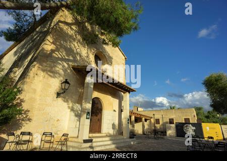 Konzertatmosphäre und Food Trucks, Festival La Luna en Vers, Sant Joan, Mallorca, Balearen, Spanien. Stockfoto