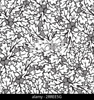 Nahtloses Muster Aus Eiche Stock Vektor