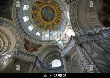 Schauen Sie in den Dome des Invalides, Paris, Frankreich Stockfoto