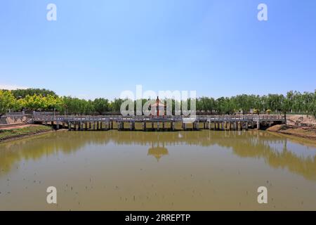 Landschaft künstlicher Seen im ländlichen China Stockfoto