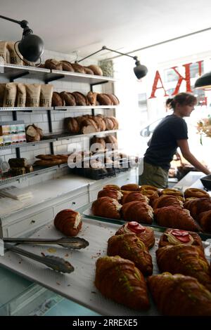 Buka Café und Bäckerei im Store Kongensgade in Kopenhagen, Dänemark. Stockfoto