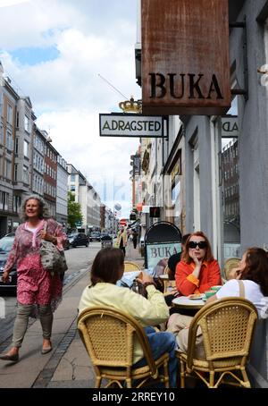 Buka Café im Store Kongensgade in Kopenhagen, Dänemark. Stockfoto