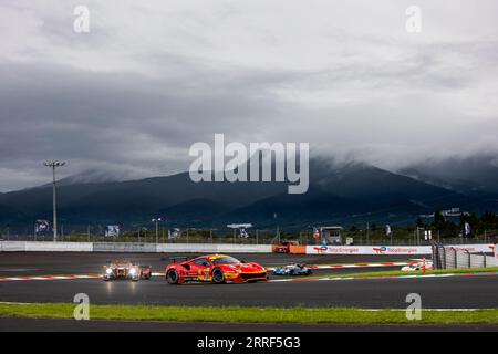 21 KOIZUMI Hiroshi (jpn), MANN Simon (usa), COZZOLINO Kei (jpn), AF Corse, Ferrari 488 GTE Evo, Action während der 6 Stunden von Fuji 2023, 6. Runde der FIA-Langstrecken-Weltmeisterschaft 2023, vom 7. Bis 10. September 2023 auf dem Fuji Speedway in Oyama, Japan - Foto Joao Filipe/DPPI Credit: DPPI Media/Alamy Live News Stockfoto