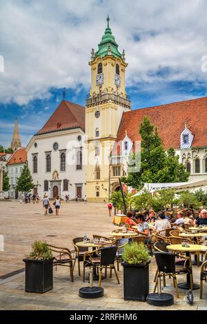 Altes Rathaus, Hauptplatz (Hlavne namestie), Bratislava, Slowakei Stockfoto