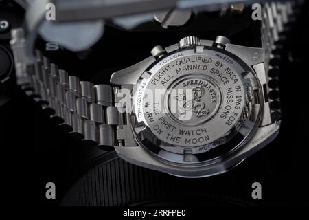 Omega Speedmaster Moon Watch 2021 Modell Stockfoto