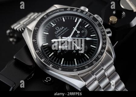 Omega Speedmaster Moon Watch 2021 Modell Stockfoto