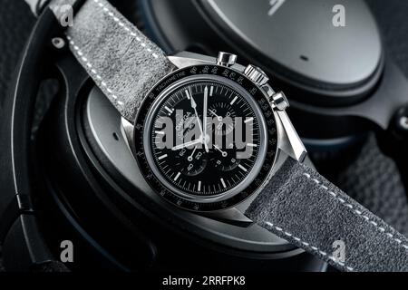 Omega Speedmaster Moon Watch 2021 Modell Stockfoto