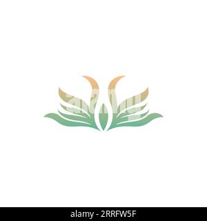 Flower Lotus Nature Logo-Design. Lotus-Vektor Stock Vektor