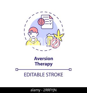 2D-Symbolkonzept für anpassbare Aversion Therapy Line Stock Vektor