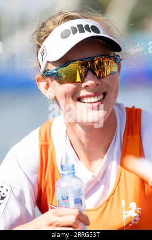 BELGRAD - 08/09/2023, BELGRAD - Karolien Florijn im Halbfinale im Einzelskiff am sechsten Tag der Ruderweltmeisterschaft in der serbischen Hauptstadt Belgrad. ANP IRIS VAN DEN BROEK netherlands Out - belgium Out Credit: ANP/Alamy Live News Stockfoto