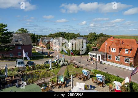 Straßenszenen aus Norddorf auf der Nordseeinsel Amrum im Sommer Stockfoto