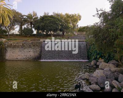 Wasserfall im Doramas Park (Parque Doramas) in Las Palmas de Gran Canaria, Spanien Stockfoto