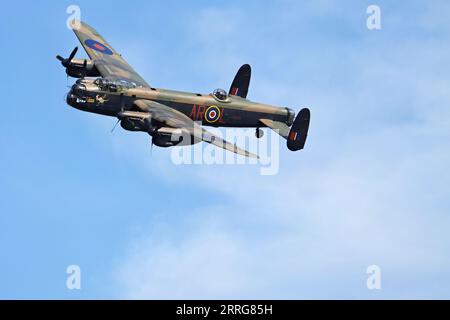 PA474, Lancaster B.I of the RAF Battle of Britain Memorial Flight zeigt auf der Cosby Victory Show im September 2023 Stockfoto