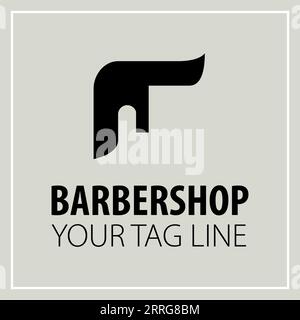 Einfache Ikone der Männerhaare für das Friseursalon-Icon Stock Vektor