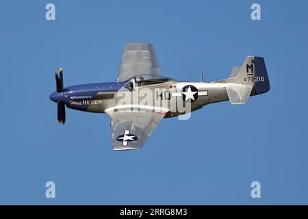 North America P-51 Mustang zeigt auf der Cosby Victory Show 2023 Stockfoto