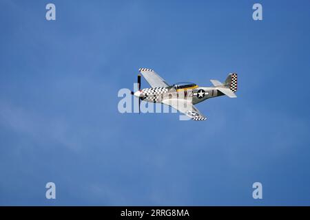 North America P-51 Mustang zeigt auf der Cosby Victory Show 2023 Stockfoto