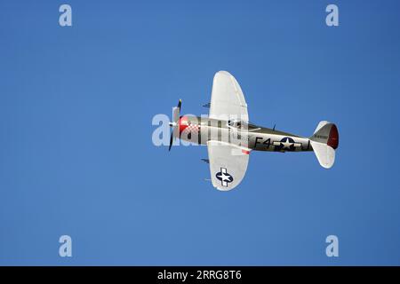 Republic P-47D Thunderbolt 45-49192 Nellie B zeigt auf der Cosby Victory Show 2023 Stockfoto