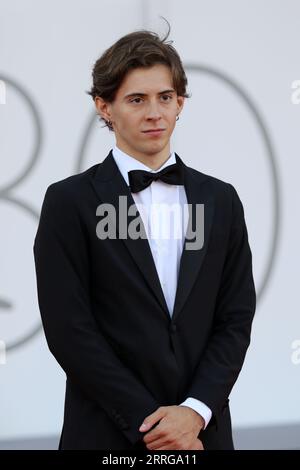 Italien, Lido di Venezia, 7. September 2023: Filippo Giulini besucht den roten Teppich für den Film „Lubo“ beim 80. Internationalen Filmfestival von Venedig am 7. September 2023 in Venedig. Foto © Ottavia Da Re/Sintesi/Alamy Live News Stockfoto