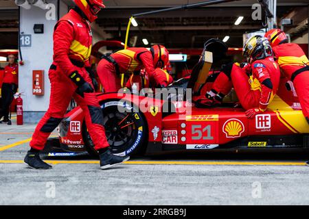 Oyama, Japan. September 2023. FUOCO Antonio (ita), Ferrari AF Corse, Ferrari 499P, Portrait während der 6 Stunden von Fuji 2023, 6. Runde der FIA-Weltmeisterschaft 2023, vom 7. Bis 10. September 2023 auf dem Fuji Speedway, in Oyama, Japan - Foto Joao Filipe/DPPI Credit: DPPI Media/Alamy Live News Stockfoto