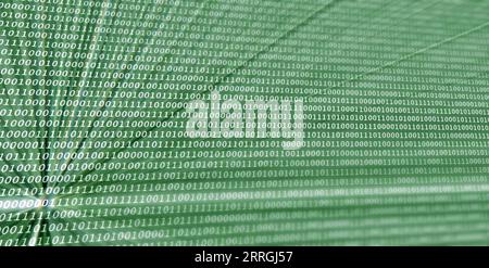 Bunte Digitale Binäre Datenziffern Und Streaming Binärer Code Hintergrund Mit Lichtstrahlen. Stockfoto