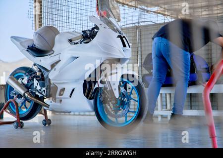 Pits Reparaturservice in der Motopark CHAMPIONSHIP. Stockfoto