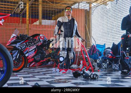 Lima, Peru 2023. Pits Reparaturservice im Motopark Santa Rosa CHAMPIONSHIP. Stockfoto