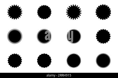 Set aus Sonnenschein oder Sternenhimmel. Etikett mit Rabattkarte für Sonderangebot Stock Vektor