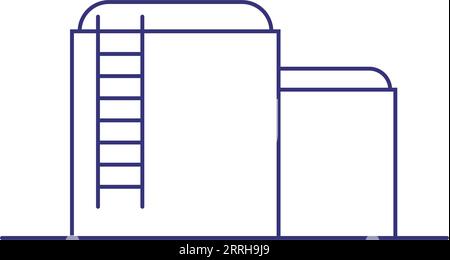 Symbol für Öllagerleitung Stock Vektor