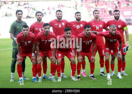 Bangladesch kam von hinten, um das zweite FIFA-Freundschaftsspiel in der Bashundhara Kings Arena, Dhaka, Bangla, mit einem Unentschieden 1-1 zu übertreffen Stockfoto