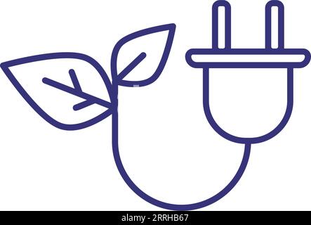 Symbol für die Leitung für alternative Energie Stock Vektor