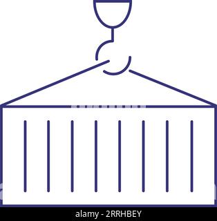 Symbol „Container an Kranhaken“ Stock Vektor