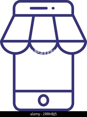 Symbol für die Position des mobilen Shops Stock Vektor