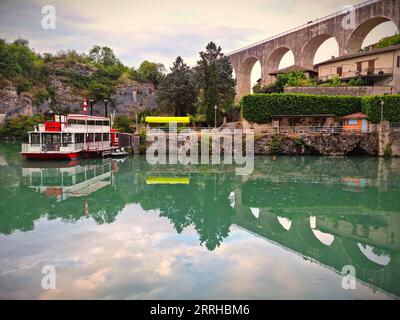 Blick auf Saint Nazaire en Royans, Frankreich Stockfoto