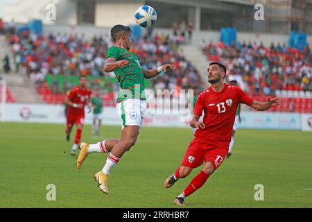 Bangladesch kam von hinten, um das zweite FIFA-Freundschaftsspiel in der Bashundhara Kings Arena, Dhaka, Bangla, mit einem Unentschieden 1-1 zu übertreffen Stockfoto