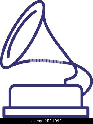Gramophonzeilensymbol Stock Vektor