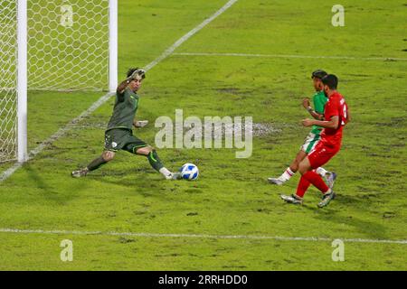 Bangladesch kam von hinten, um das zweite FIFA-Freundschaftsspiel in der Bashundhara Kings Arena, Dhaka, Bangla, mit einem Unentschieden 1-1 zu übertreffen Stockfoto