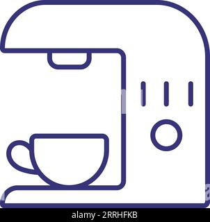Symbol für die Zeile der Kaffeemaschine. Tasse, Espresso, Maschine Stock Vektor