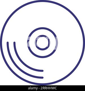 Symbol für Schallplattenzeile Stock Vektor