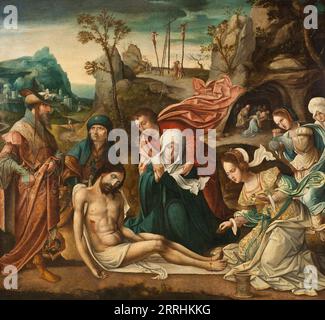 Die Wehklage und die Entombment, Unbekanntes Datum. Stockfoto