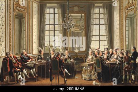 Vortrag in Drottningholm, 1779. Stockfoto